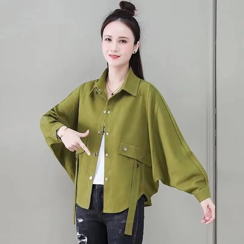 봄과 가을 신상 디자인 니치 셔츠 여성용 긴팔 셔츠 패셔너블한 나이 감소 효과 루즈 슬림핏 탑 얇은 재킷