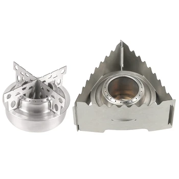 เตาสำหรับ Cross Stand พับได้ Ultralight รองรับเตาชั้นวางของสำหรับ BURNER ขาตั้งสแตนเลสสำหรับปิกนิก