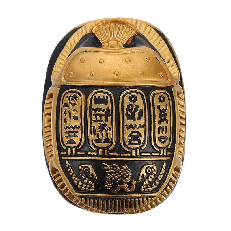 Ancient Egyptian Amulet Scarab Animal Figurine Unique Ornamental Mini Scarab Beetle Souvenir Figurine Desktop Decor for Gifts