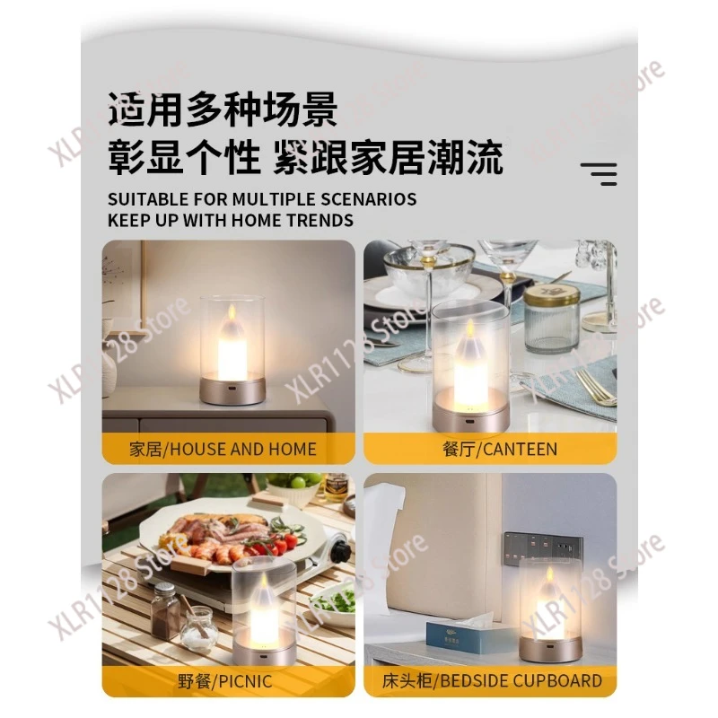 

Battery Operated LED Candle Night Light Romantic Table Lamp for Indoor Festival Decor
