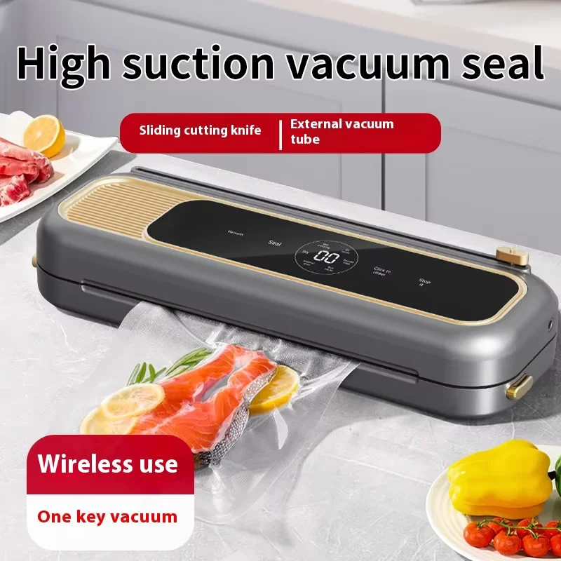Household Fully Automatic Vacuum Sealing Machine Small Portable Food Packaging Plastic Sealing Machine