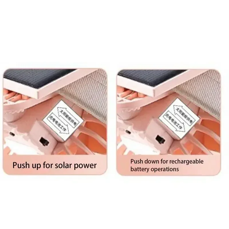 Новый портативный ручной вентилятор с зажимом для шляпы на солнечной энергии, USB перезаряжаемый мини-вентилятор с зажимом на воздушном охлаждении, вентилятор для лета, походов, кемпинга