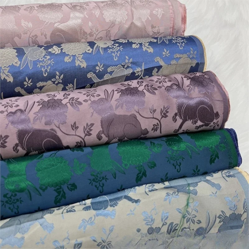 

30 momme silk jacquard satin Sambo fabric Chinese Hanfu cheongsam dress