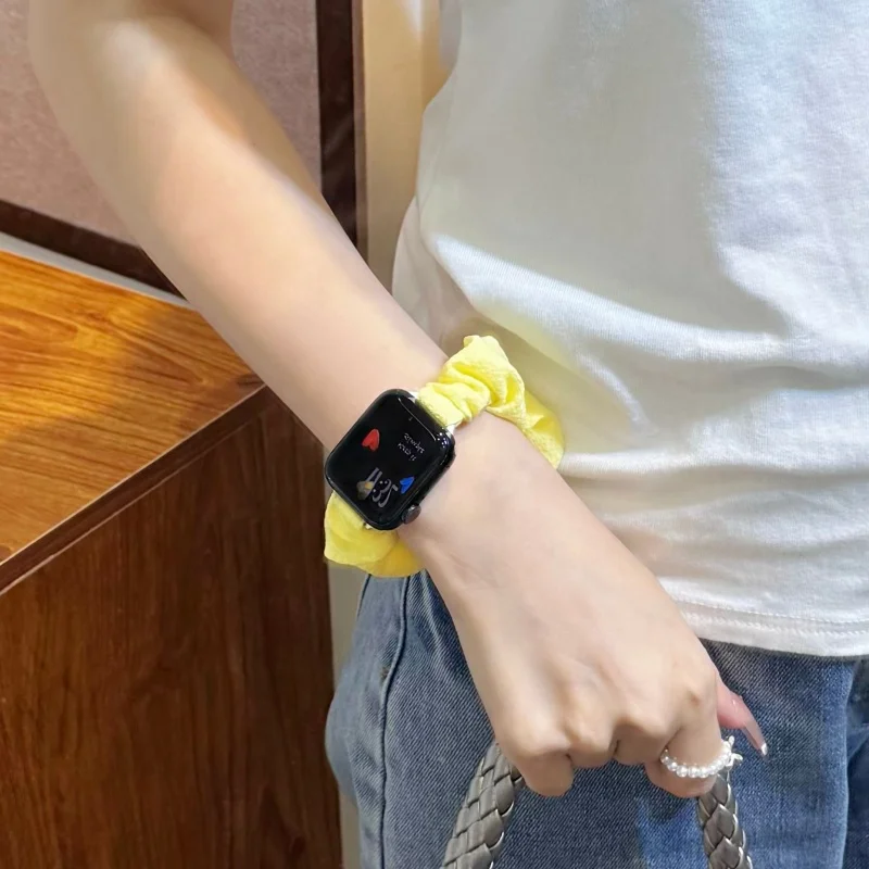 

Elastic headband pig colon strap compatible with iWatch strap 38mm 40mm 41mm 42mm 44mm 45mm 49mm fashionable strap