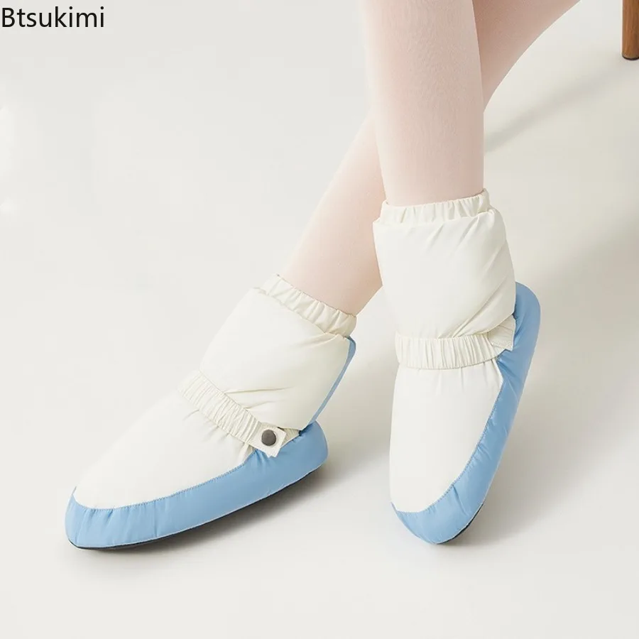 Stivaletti da riscaldamento per balletto invernale Scarpe da ballo nazionali per bambini Adulti Danza moderna Punto di balletto Scarpe calde Esercizi Stivali da ballerina