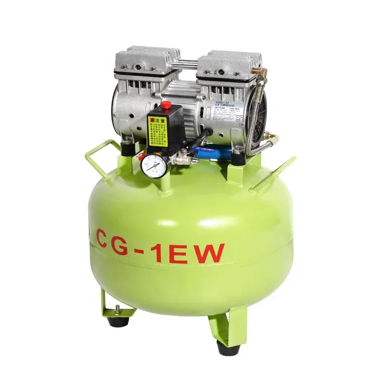 32L den tal Quiet Oil Free Air Compressor Noiseless Oilless 70L/min one  Drive one