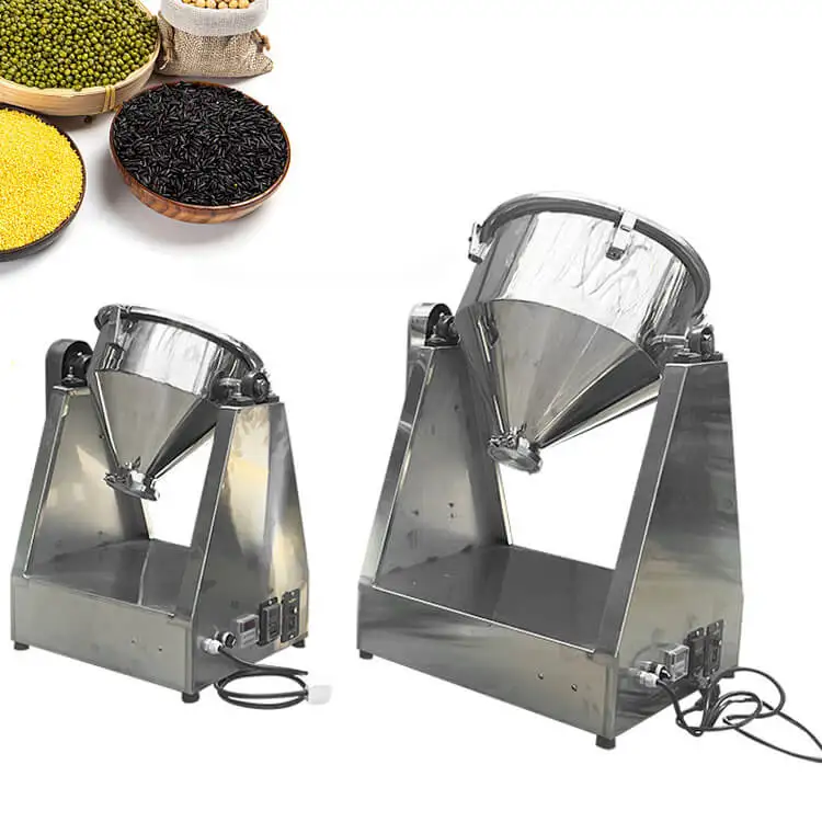 China Industry Stainless Drum Blend Lab Fine Coating Coffee Metal Food Soap Seasoning Powder Mixer Small