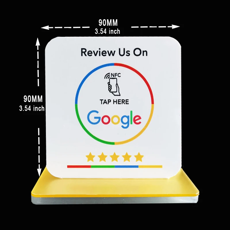 

Google Review Sign with NFC Scan Acrylic Social Media Signs REVIEW US ON GOOGLE Beauty Salon Business Decors