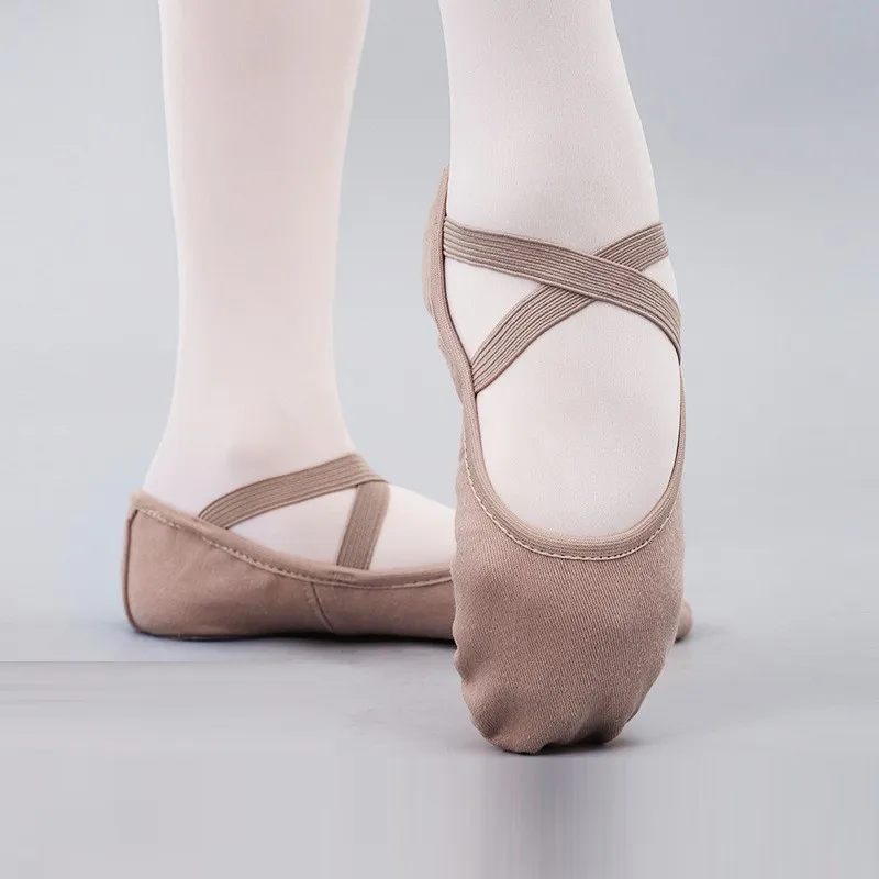 Professional High Quality Women Men Girls Boys Ballet Dance Wear Split Sole Canvas Soft Stretch Ballet Shoes