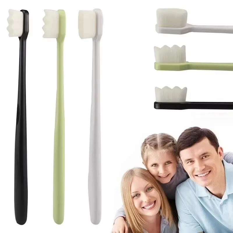 1/2/3pcs Portable Travel Ultra Soft Toothbrush For Adults Premium Couple Set Fine Bristles Gentle Gum Care Family Pack Home Use