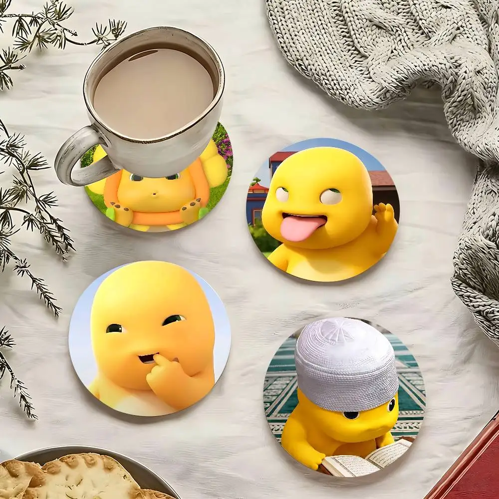 

Cute N-Nailong Wooden Coasters, Heat-resistant Beverage Coasters, Suitable For Various Beverages, Suitable For Use On Home Coffe