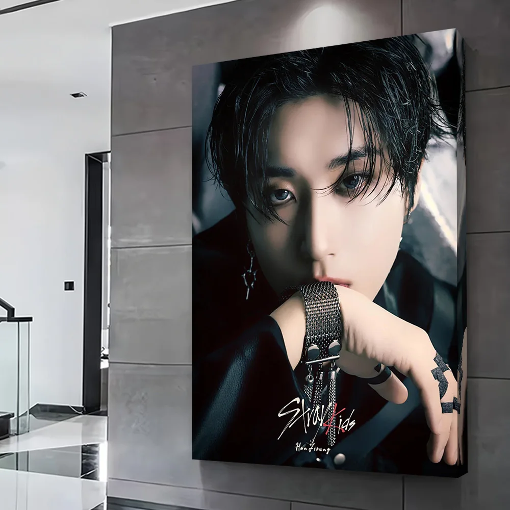 Han Jisung Portrait Poster Customizable Printed Canvas Painting for Pictures Wall Art Bedroom Decoration Decorative Paintings