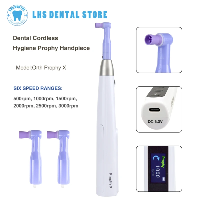 Dental Polishing machine  LCD Cordless Hygiene Prophy Handpiece Adjustable Speed Handpiece 360° Swivel Dental equipment - Image 3