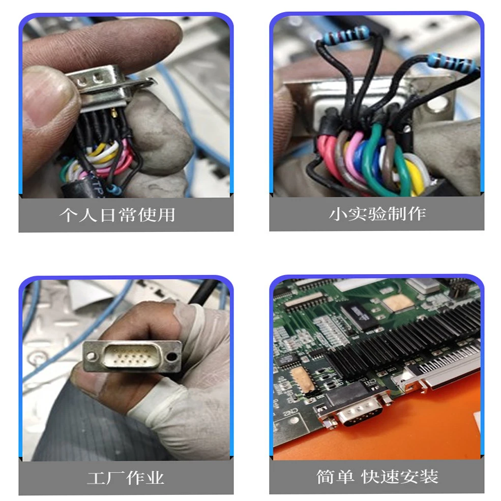 1 Stück DB9-Pin VGA Buchse-zu-Buchse/Stecker-zu-Stecker/Buchse RS232 Serieller Port COM-Stecker Mini-Gender-Changer-Adapter Nullmodem – Detail 13