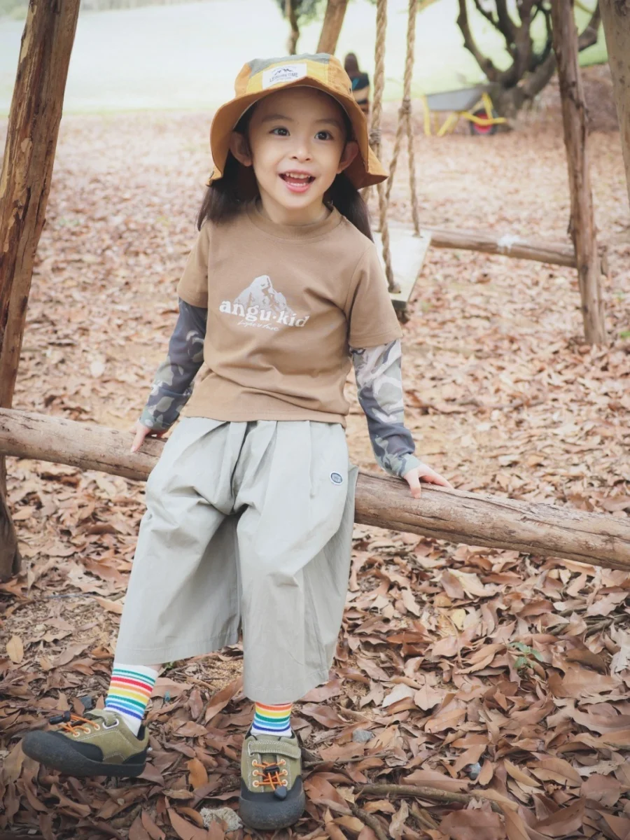 Cotton Breathable Long Sleeve T-Shirt Children's Outdoor Spring Autumn Parent-Child Matching Outfit Girls' Clothing