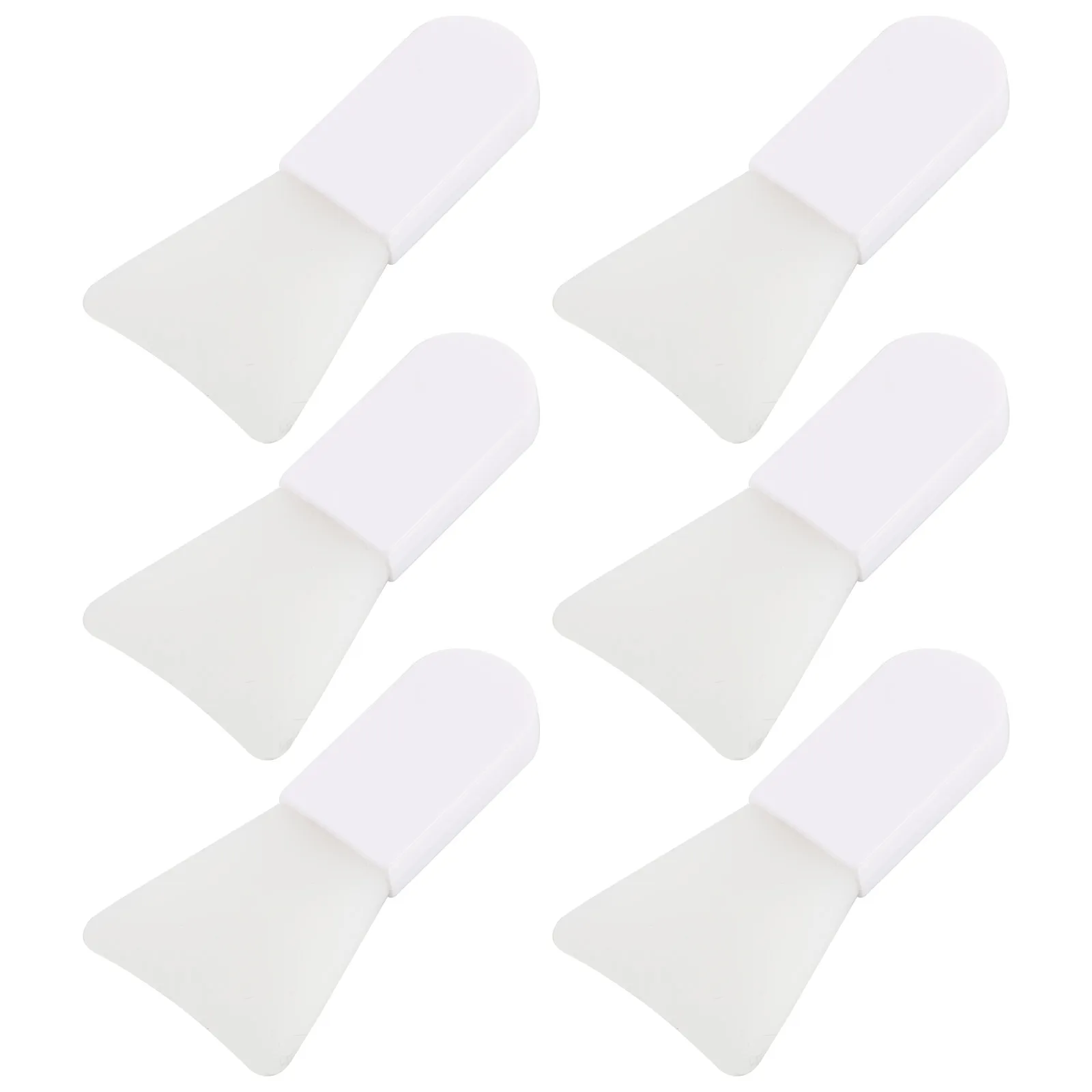 6Pcs Mini Facial Mask Brushes Short Handle Silicone Head Durable Makeup Stirring Tools for Face Care Mudpack Applications