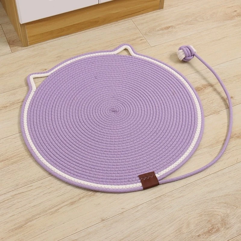 

Summer Woven Cat Scratching Pad Durable Scratch-Resistant Cooling Mat Self-Play Ball Cats Sleeping Comfortable Pet Bed Anti-Slip