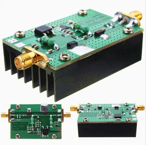 

1MHz - 500MHZ 1.5W HF FM VHF UHF RF Power Amplifier For Ham Radio + Heatsink