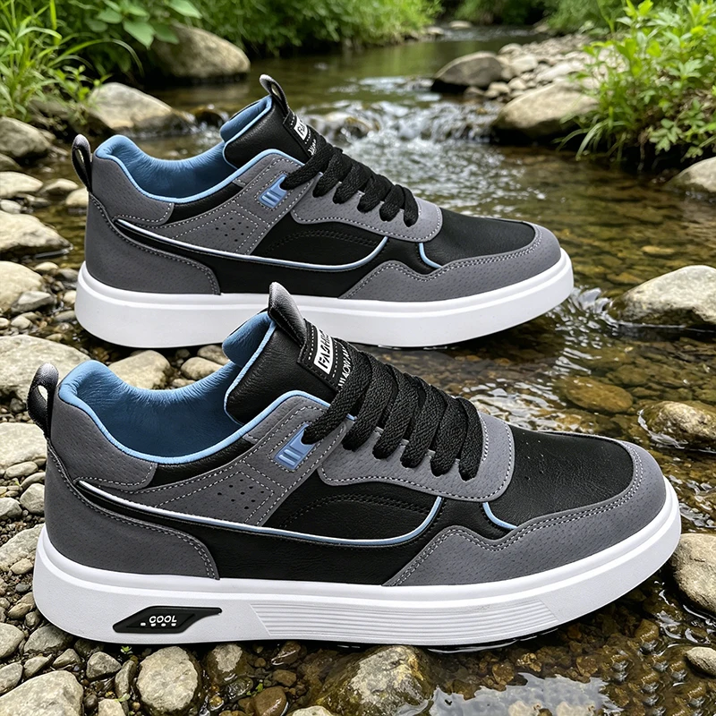 Men's Color Block Casual Sneakers Low Top Breathable Skate Shoes Fashion Streetwear Men's Sports Shoes