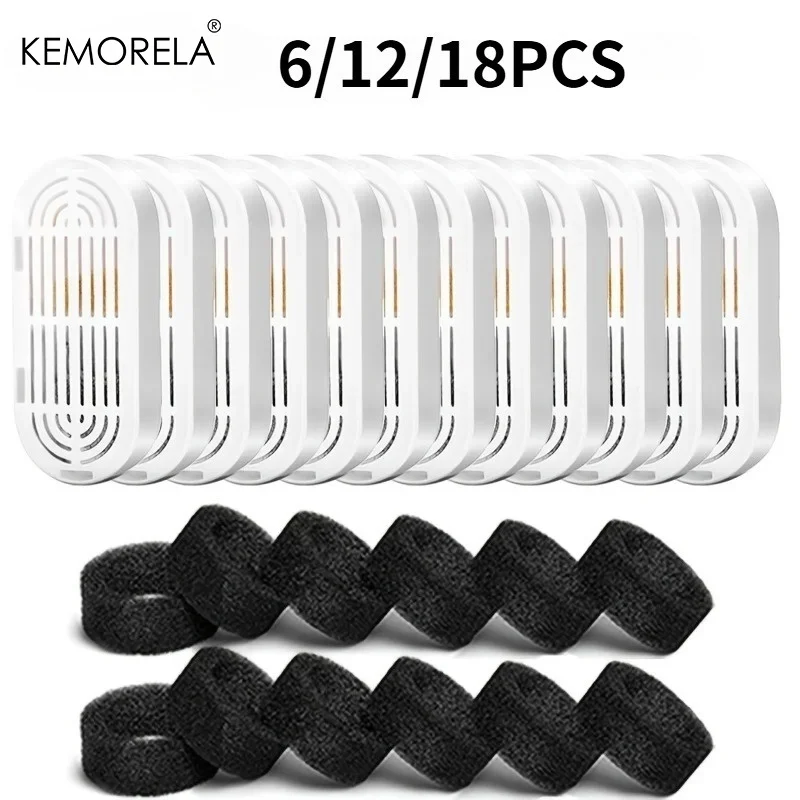 6/12/18pcs Pack Pre-Filter Sponges Compatible with Automatic Stainless Steel Cat Water Fountain Pet Cleaning Accessories