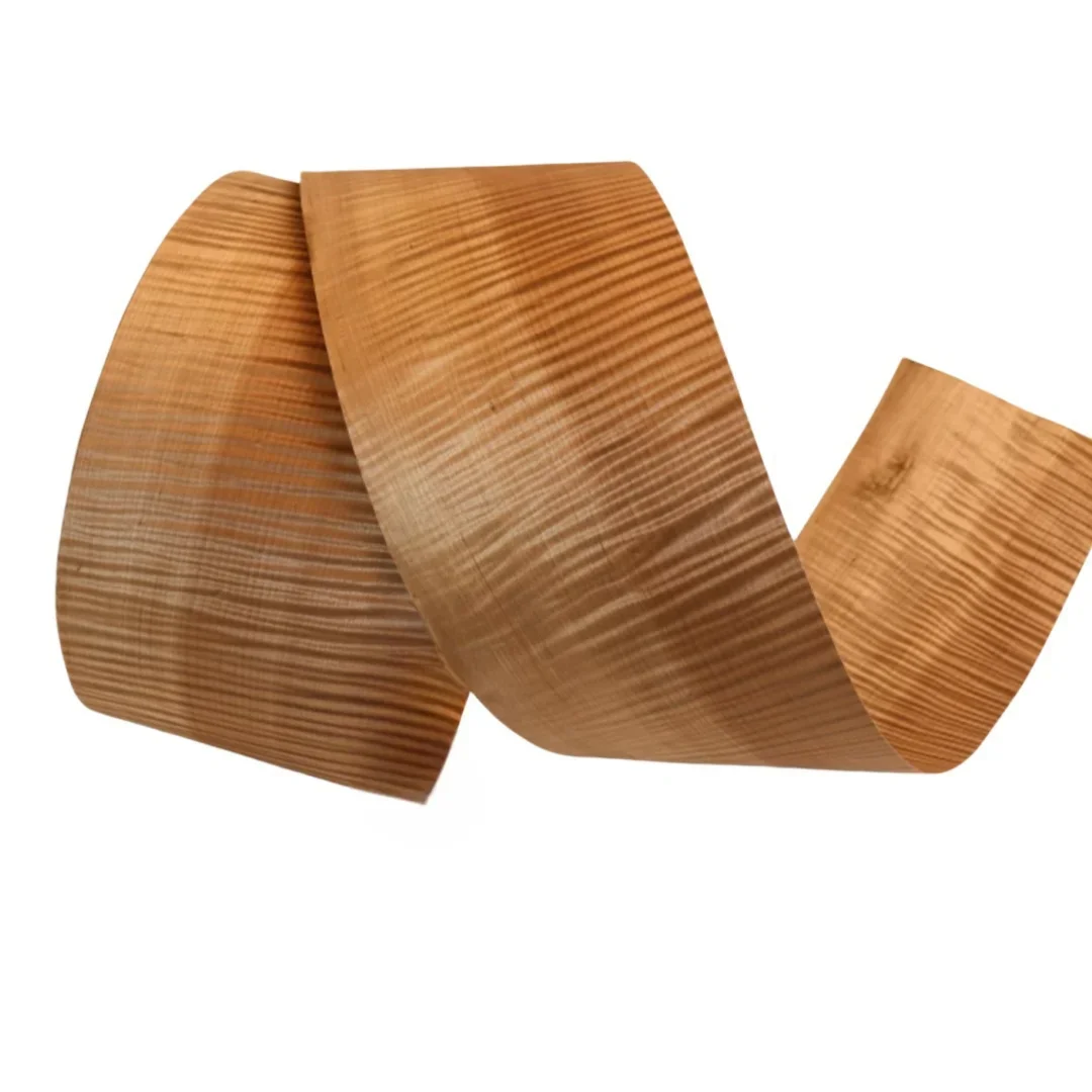 Thick:0.5mm Size:3x0.16m Smoked Maple Figure Wood Veneer with Shadowy Grain Guitar DIY Home Decor Furniture Speaker Decoration