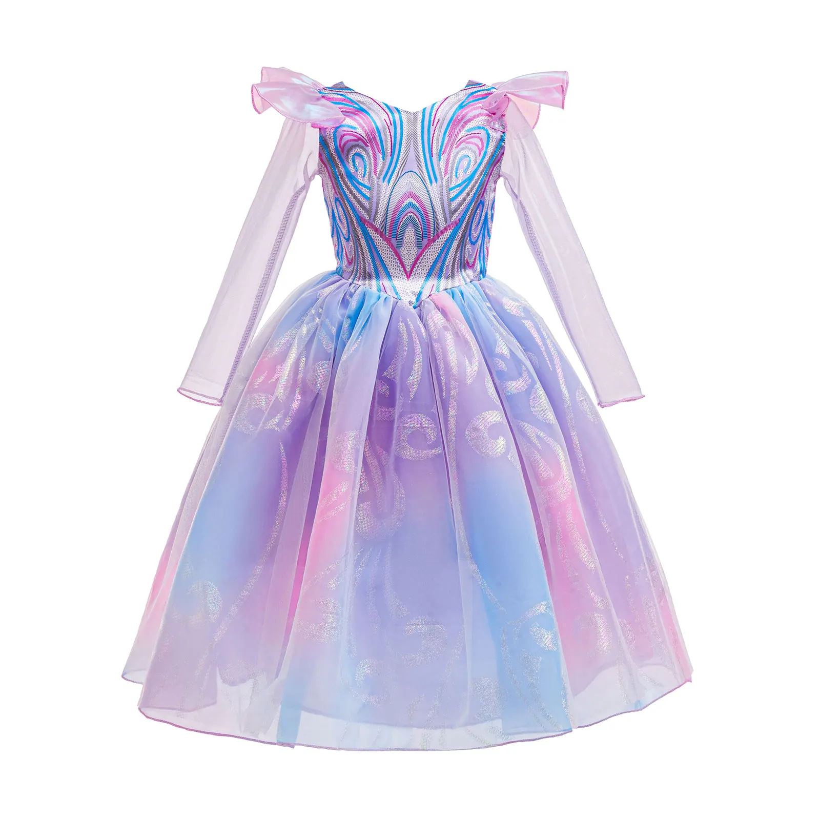 Wicked Cute Pink Dress for Girls 2-12 Yrs Halloween Wizard Glinda Costume for Good Movie Role Playing Outfit Carnival Apparel view 4