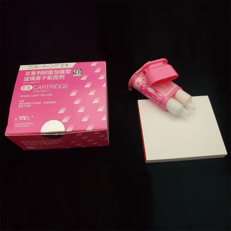 Dental Material Fuji GC Double Paste Resin Reinforced Glass  Ionomer Cement Adhesive Dental Filling Materials 13.3g (7.2mL)