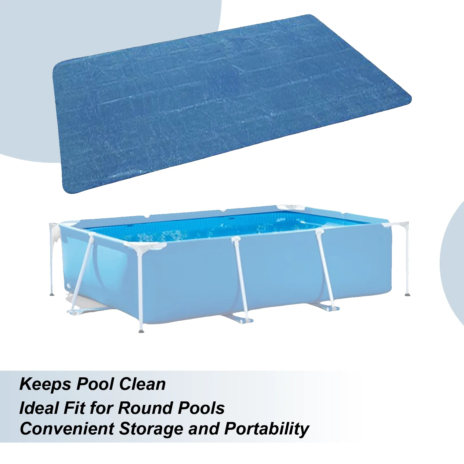 

Pool Solar Blanket Solar Blanket Pool Rectangular Foldable Mat Insulate Safety Heater Waterproof Heat for Outdoor Summer Sun Spa