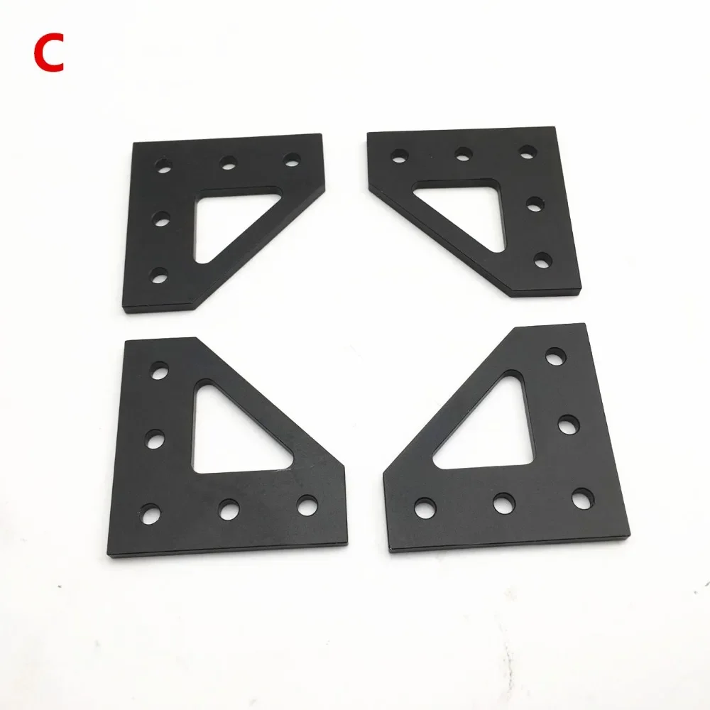 upgrade AM8 A8 4mm aluminum bottom tee plate top corner plate bottom corner plate kit for AM8 3D Printer Extrusion Metal Frame