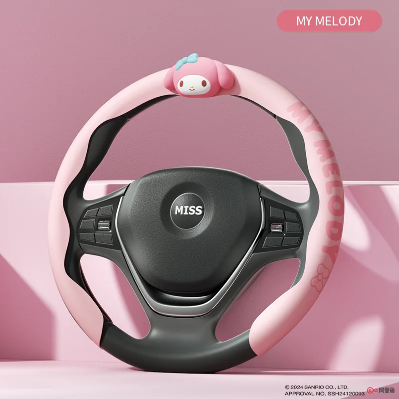 

Car Steering Wheel Cover Anti Slip Pu Leather Steering Protector Anti Scratch Steer Wheel Cover Universal for 37-39cm