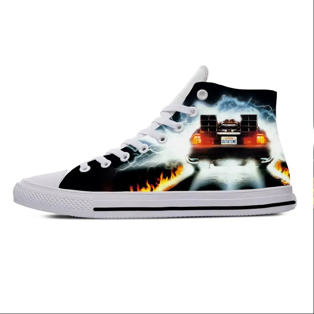 Back To The Future Anime Cartoon Comic Movie Cool Casual Cloth Shoes High Top Lightweight Breathable 3D Print Men Women Sneakers