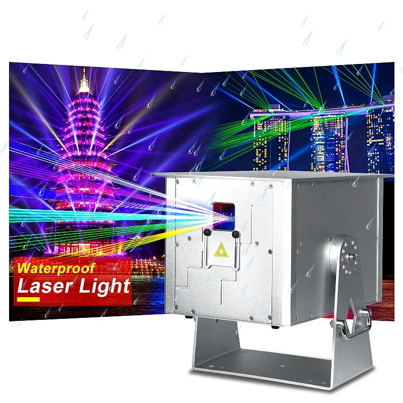 10w rgb waterproof animation laser light for stage outdoor Parties 8w rgb ip65 dmx laser 15w laser projector