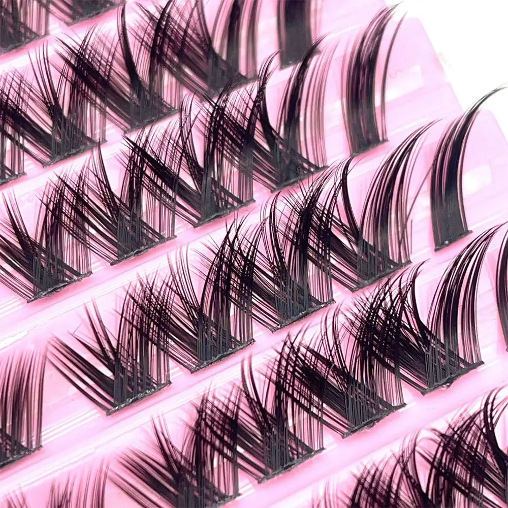 10 rzędów rzęs 3D typu kocie oko, rzęsy w stylu manga, rzęsy lisie, rzęsy do samodzielnego nakładania, puszyste sztuczne rzęsy do samodzielnego nakładania w domu