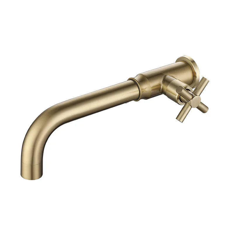 

Новый настенный смеситель для кухни и ванной комнаты, однорычажный, для холодной воды, поворотный, для уличной мойки/раковины, с одним отверстием