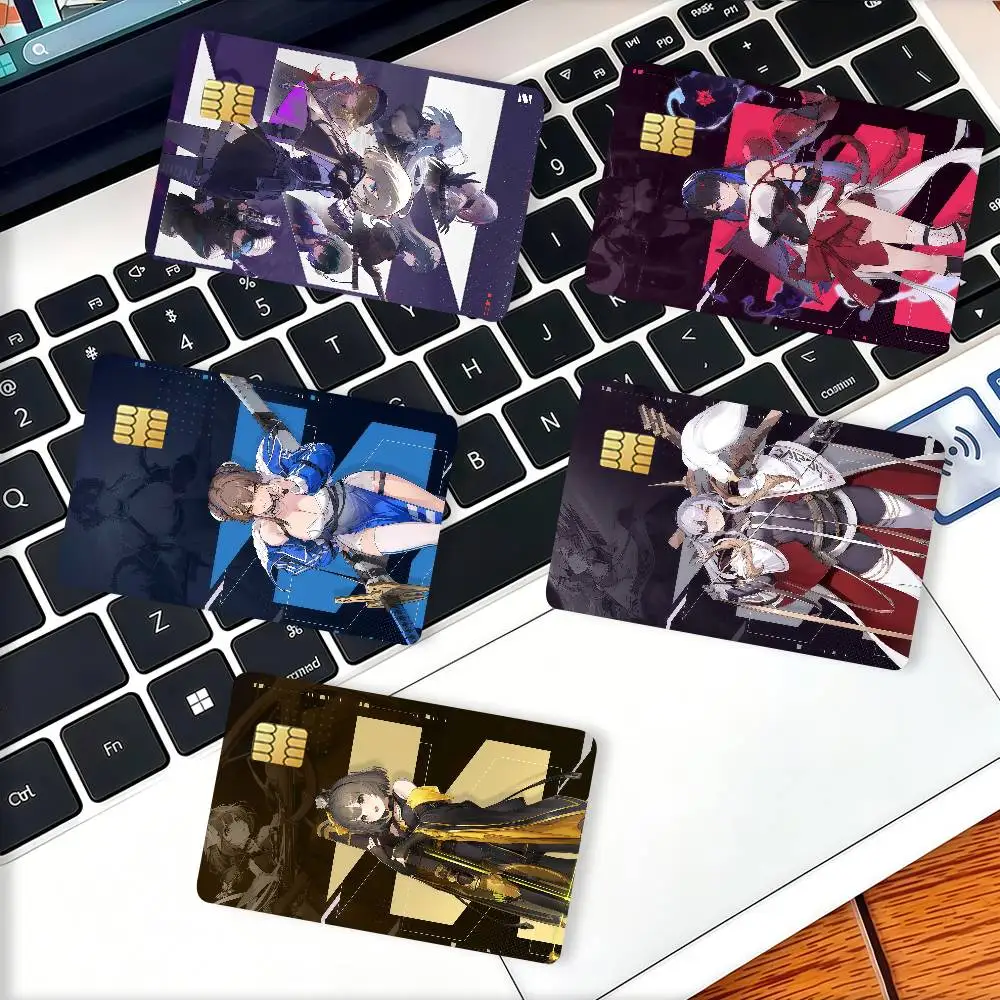 Game C-Chaos Zero Nightmare Credit Card Decorative Card Stickers Suitable For Bank Cards Metro Transit Anti-scratch Gift 4PCS
