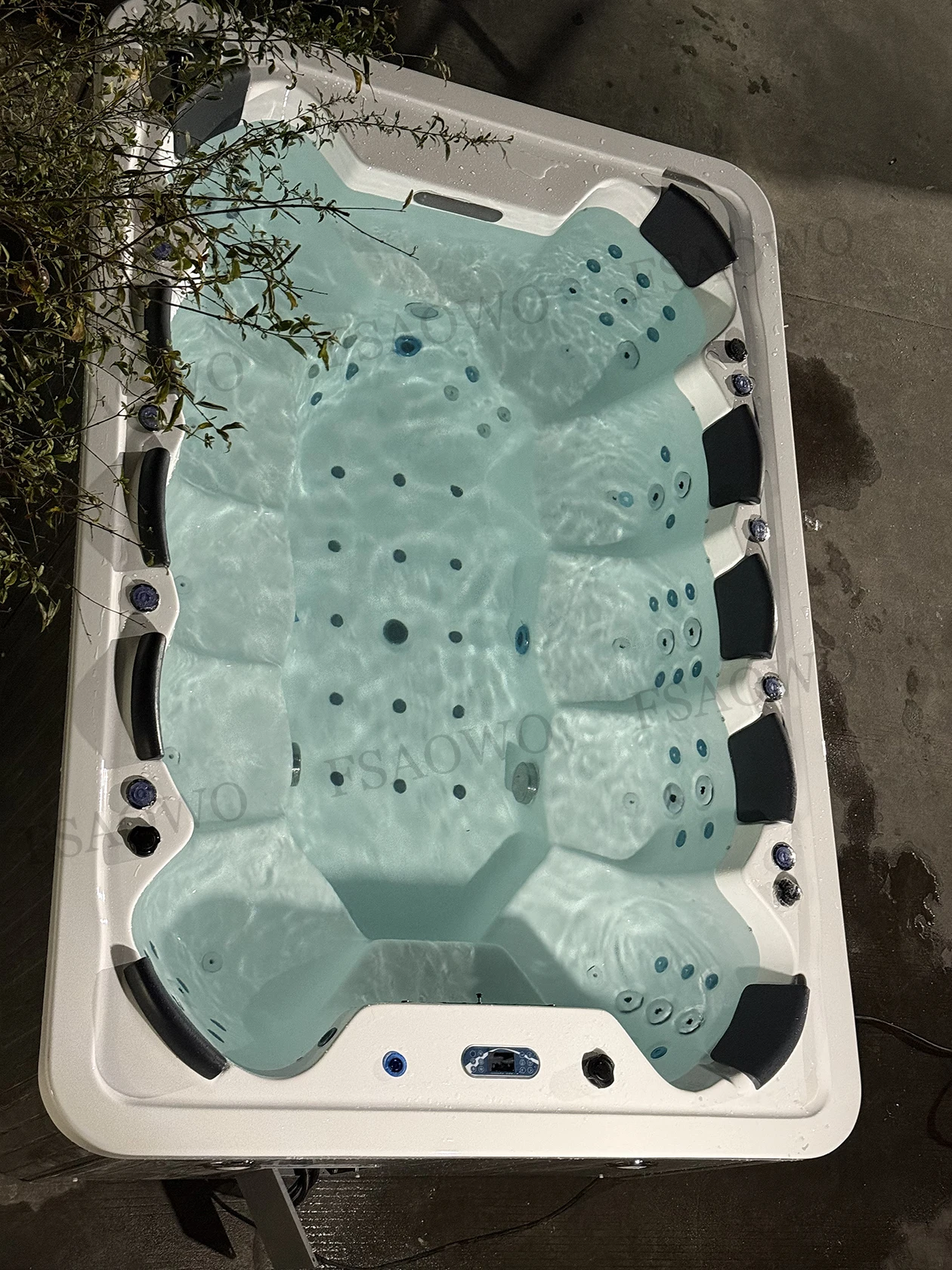 220-240V ETL UL Japanese Deep Soaking Whirlpool Pool Hot Tubs Public Massage And Relaxation Pool For 10 Person With Pillow