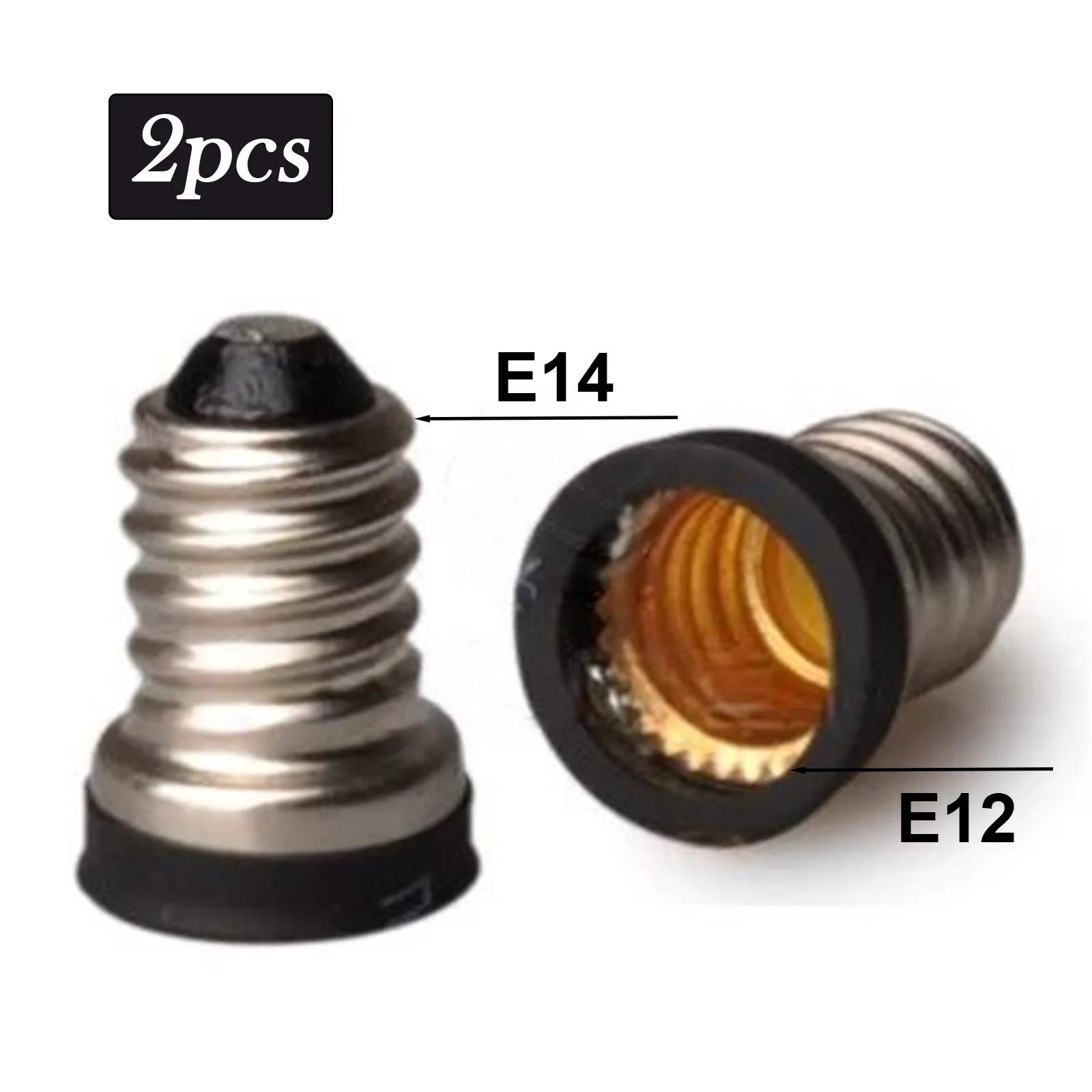 2PCS E14 To E12 Bul…