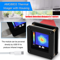 B84B-Professional IR 8X  8 AMG8833 Infrared Thermal Imager Array Temperature Sensor With Housing-7M Farthest Detection Distance