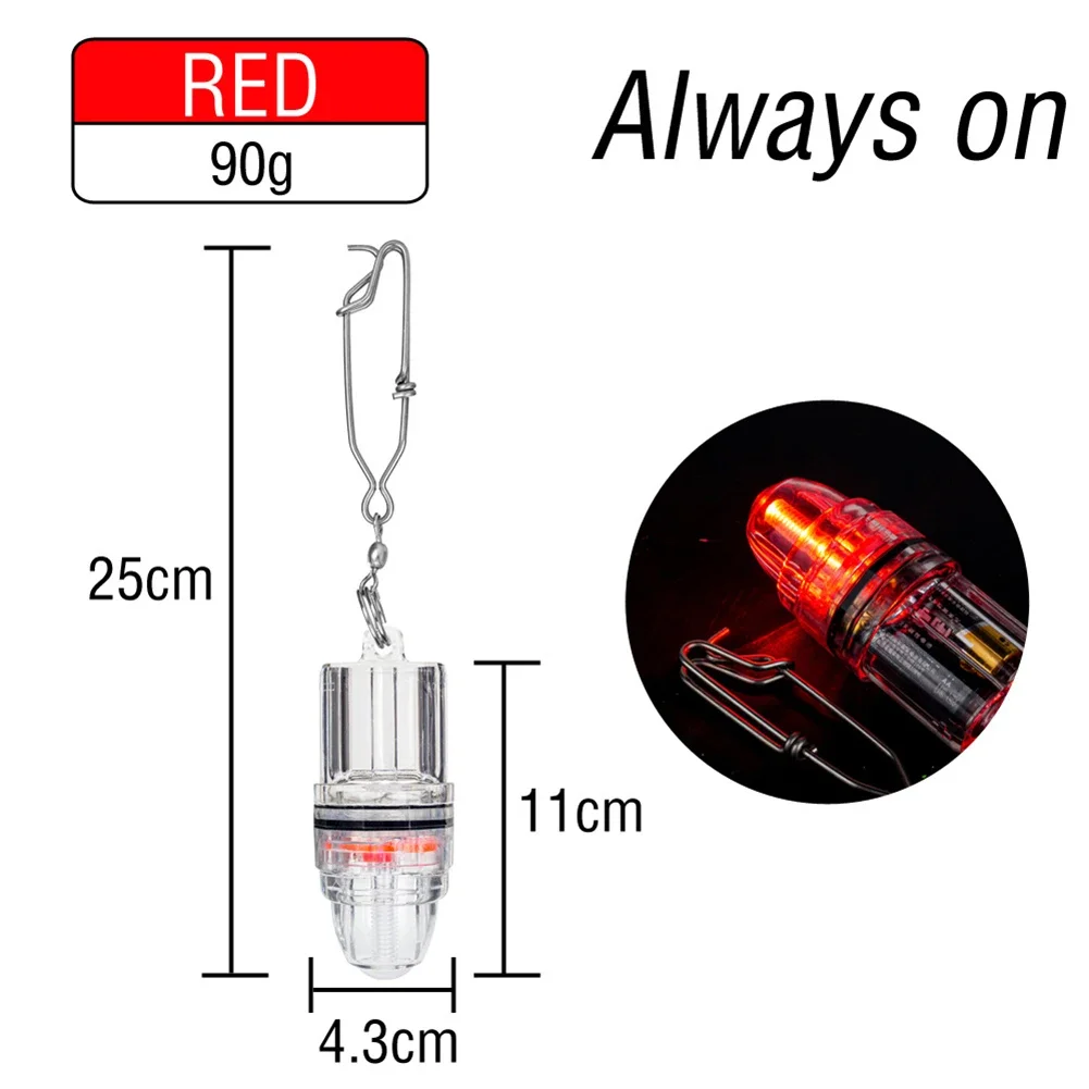 Dual-Mode LED Fishing Light For Deep Sea Waterproof Underwater Luminous Fish Lure Lamp Steady/Flash Underwater Lure Light