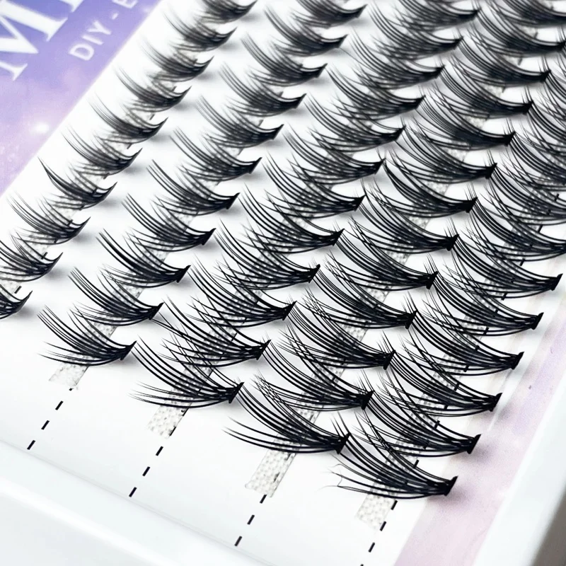 20D 손으로 삽입한 밍크 속눈썹 1 상자/100 묶음 자연 속눈썹 확장 3D 러시아 개별 속눈썹 클러스터 메이크업 도구