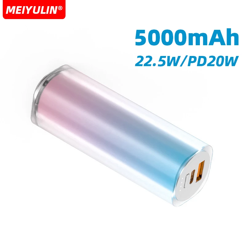 Mini 5000mAh Portable Power Bank USB C PD 20W Fast Charging External Spare Mobile Battery Powerbank for iPhone 15 Samsung Xiaomi