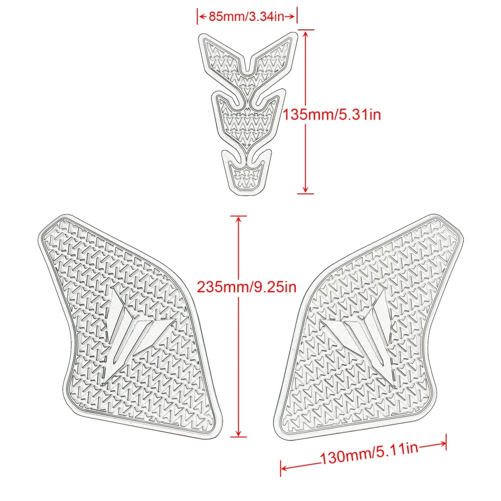 For MT 07 Fuel Tank Stickers Pad For Yamaha MT-07 2021 2022 2023 2024 Motorcycle Anti-slip Side Protection Sticker Traction Pads view 6