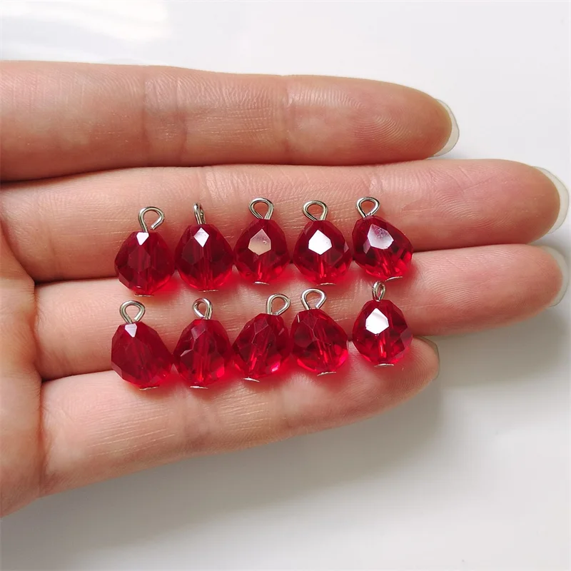 10 Pcs 8x12 Mm Black, Red, Crystal Stone Accessories, Bracelets, Necklaces, Earrings, DIY Handmade Jewelry Accessories