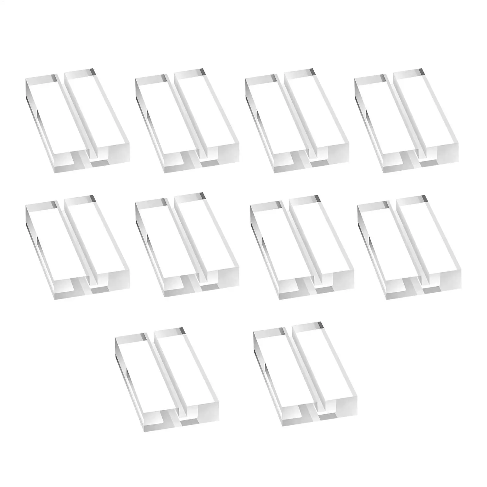 

10pcs Clear Acrylic Place Card Holder Acrylic Table Sign Holder Table Number Holders Name Card Stands For Photo Menu Display