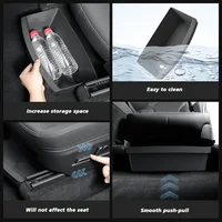Under Seat Storage Box Organizer for Tesla Model Y Juniper 2025 2026 Hidden Storage Box Washable Underseat Drawer Accessories 2