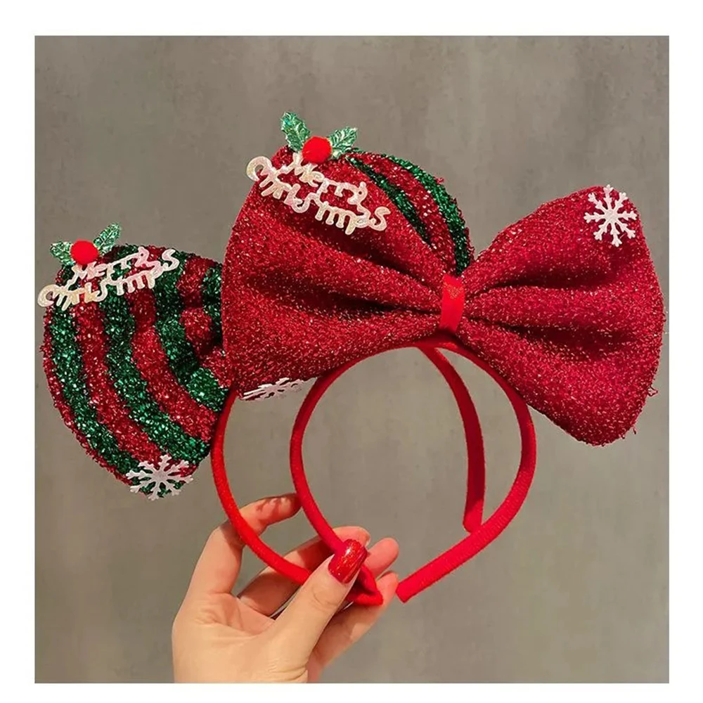 2024 New Christmas Sen Deer Horn Hair Band Female Santa Claus Hair Band Headwear Holiday Dress Headband Hair Band Headwear