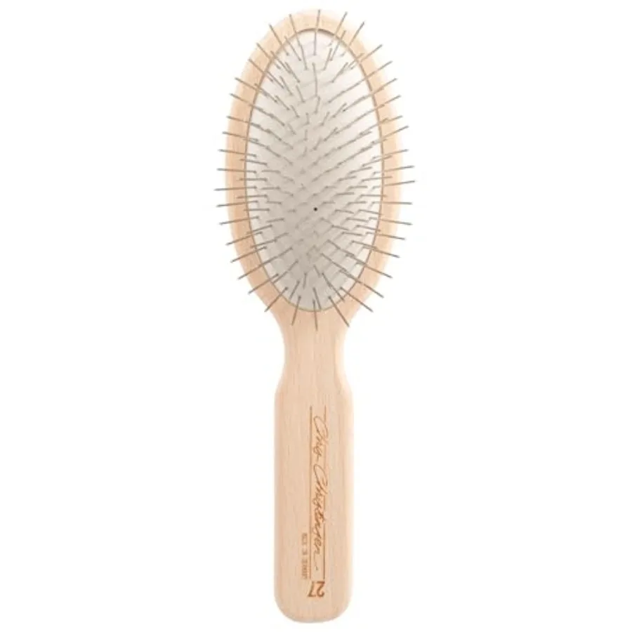 

Dog Brush, 27 mm Oval Pin Brush, Original Series, Groom Like a Professional, Stainless Steel Pins, Lightweight Beech Wood Body,