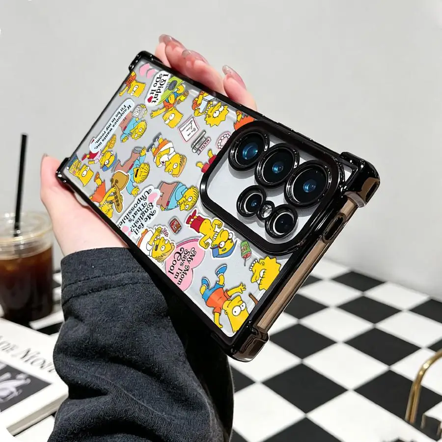 Case for Samsung Galaxy S26 S20 FE S22 Ultra S23 S21 Plus S25 Edge S24 Phone Cover S-simpsons Cartoon - view 4
