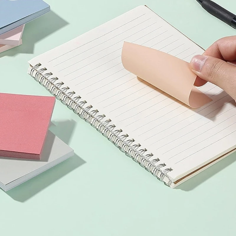 Colored Sticky Notepads Blank Note Paper 3x3Inch Pocket Note Pad Self-ashesive Note Paper 50 Sheets/Pad