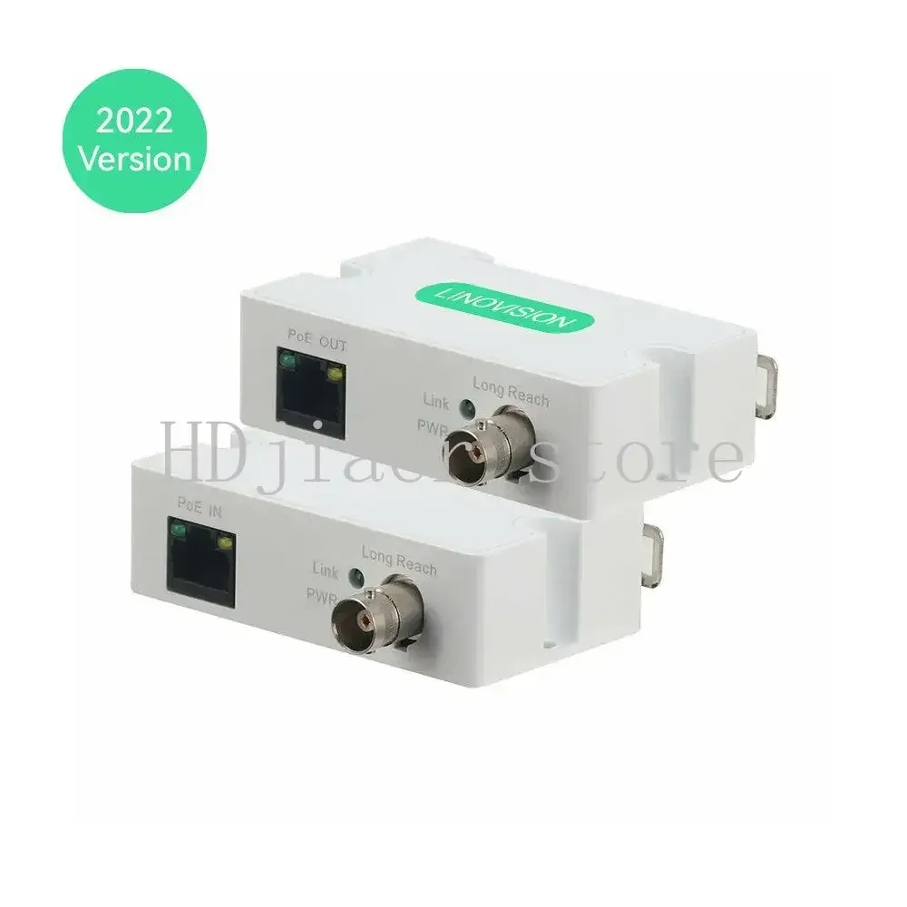 

POE over Coax EOC Converter (IP Over Coax) - Max 3000ft, Power & Data Transmission Over Regular RG59 Coaxial Cable
